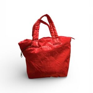 Gap Red Quilted Tote Bag EUC